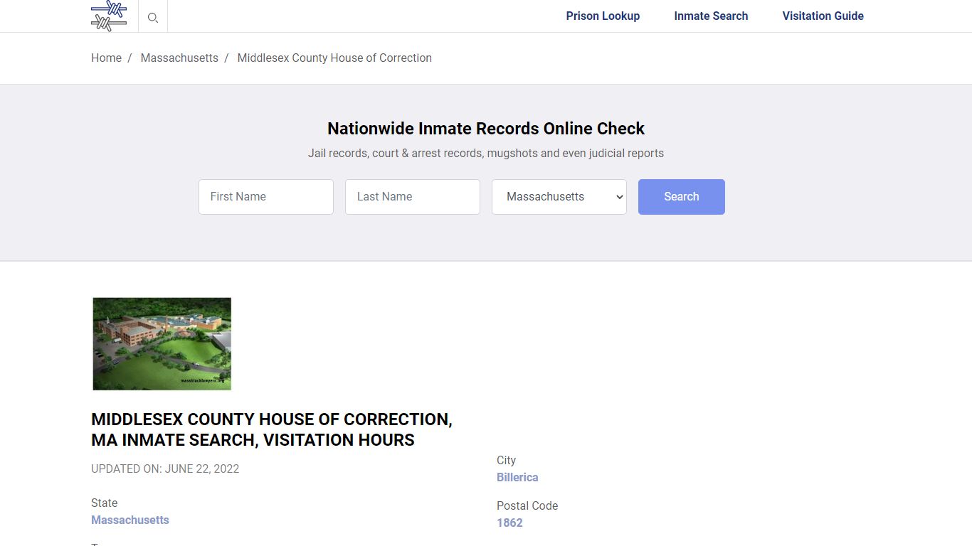 Middlesex County House of Correction, MA Inmate Search ...